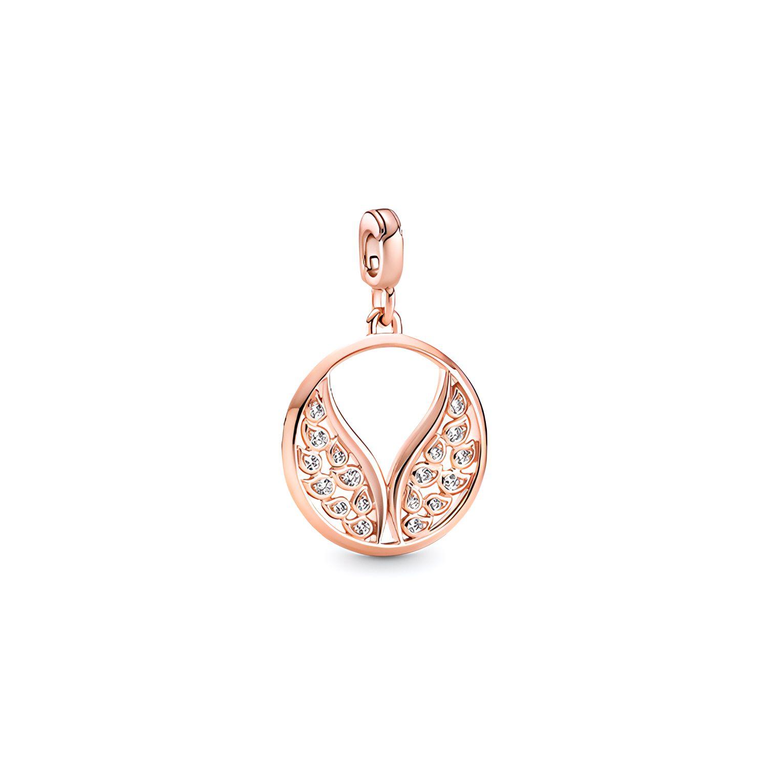 Pandora Burning Wings Medal 3D Personalized Pendant DIY Beads Women Jewelry Accessories Gold Copper Silver 789672C01 Rose Gold