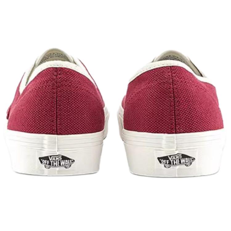 Vans Authentic Classic Comfortable Versatile Lightweight Breathable Low-Top Skate Shoes Unisex Sneaker Dark-Red VN000D7YSQ5