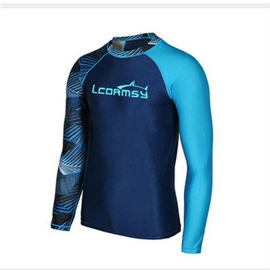 Men's Quick-Dry Sun Protection Long Sleeve Wetsuit for Swimming & Freediving