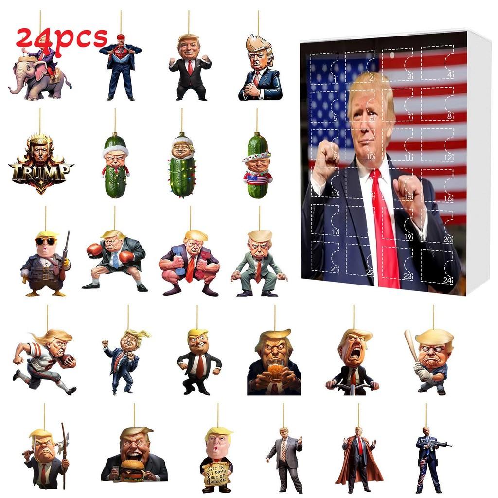 Donald Christmas Trump Blind Box Advent Calendar Pendant 24 Day Xmas Countdown
