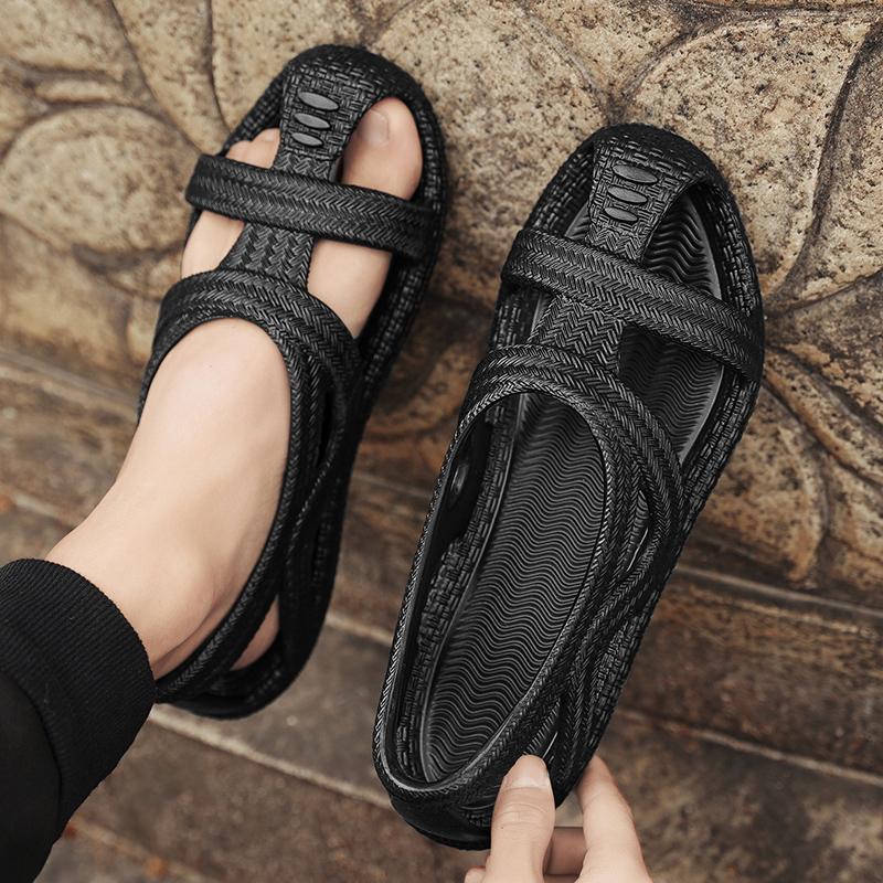 Sommermotetrend Ensfarget Utendørs Sandaler Strandsko Fritidssko Hullsko Latesko