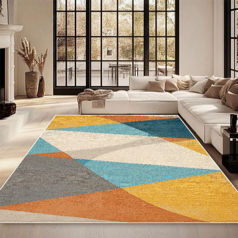 Modern Decoration Living Room Carpet Fashion Geometric Design Large Rugs Bedroom Non-slip Rug Hall Sofa Side Plush Floor Mats