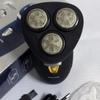 Schwarzer Drei-Kopf-Rasierer, wiederaufladbarer Elektrorasierer für Herren, Gesichtsbehandlung