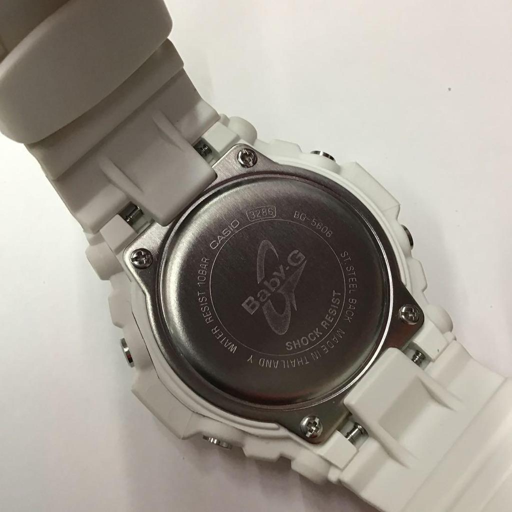 Used CASIO Baby-G Digital Watch BG5606 White X Pink