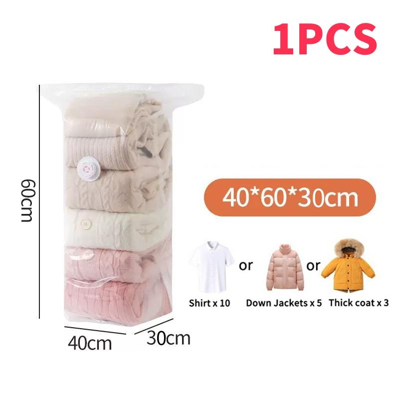 1-5pc Cubic Vacuum Storage Bags Large Plastic Storage Bags for Storing Clothes Quilt Blankets Compression Empty Bag Cover Travel