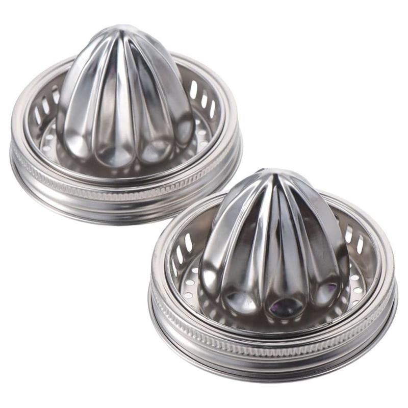Stainless Steel Citrus Juicer Lid for 3.38inch Mason Jar Dishwasher Safe Manual Fruit Press with Ergonomic Handle