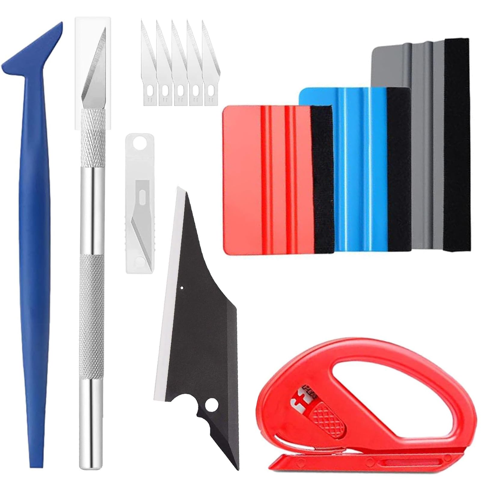 

SAMCOS Набор инструментов для нанесения автомобильной пленки Инструмент для помощи в нанесении, Установка без пузырей и царапин