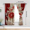 Set Of 2 Elegant Swan Floral Curtains Bedroom Office Living Room Decor Curtain For Great Made Polyester With Rod Pocket