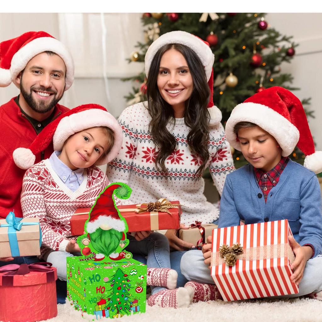 Party Gift Christmas Box With Elf Motif For Festive Decoration Presentation Gift