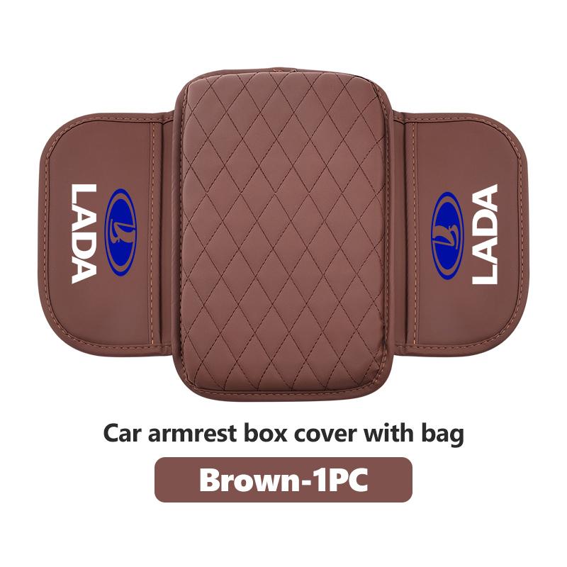 Car Center Console Leather Arm Rest Protection Cushion Storage Pocket For Lada Niva Vesta 4X4 Largus Priora Granta Samara Kalina HH46