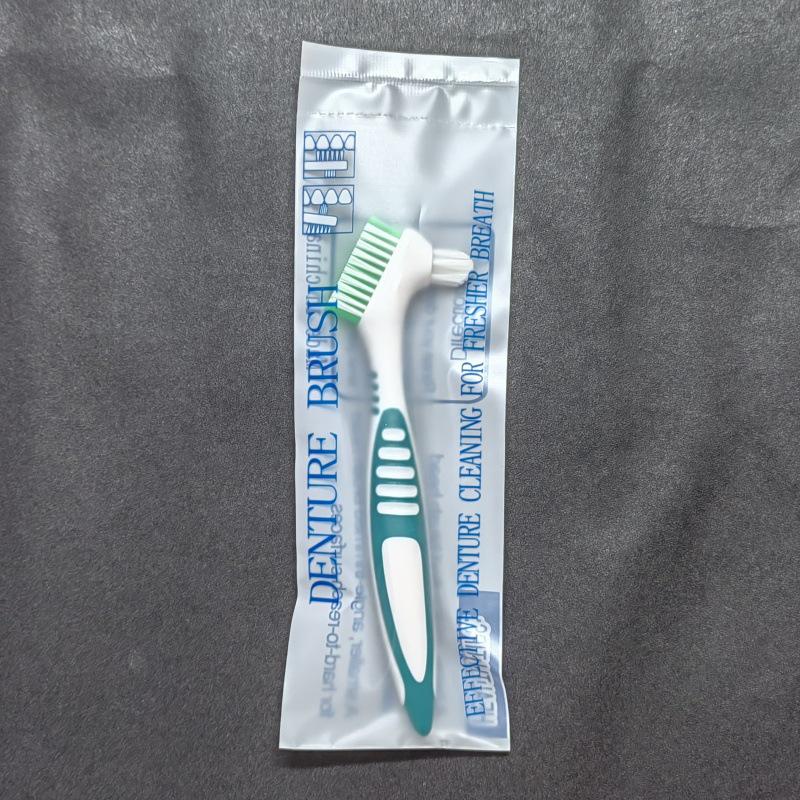 Colorful Double-Headed Denture Cleaning Brush - Daily Necessity.