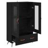 Highboard in Black Oak Look 69.5 x 31 x 115 cm