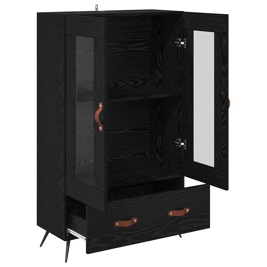 Highboard in Black Oak Look 69.5 x 31 x 115 cm