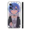 Anime Cute REM Black Silicone Phone Case For Xiaomi POCO X3 X4 NFC F3 F4 GT F5 M3 M4 M6 X5 X6 Pro 5G C55 C65 M5