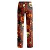 Adult Halloween Print Loose Fit Pajama Pants with Elastic Waist No Drawstring