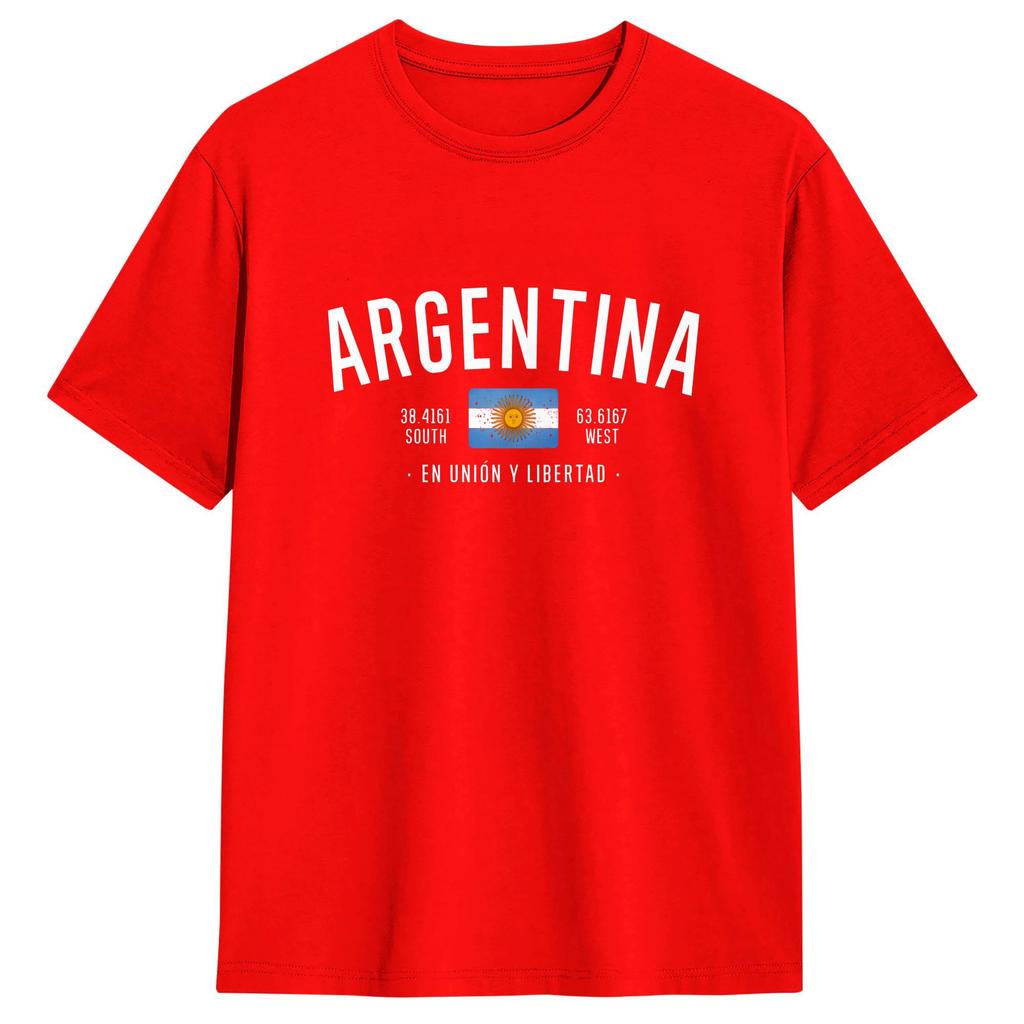 Argentina Flag 100 Cotton Tshirt For Male Summer Vintage Tshirts O Neck Trendy Tee Shirt Plus Size Dropshipping Clothing