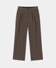 MAISON MINED Saint Two Tuck Wide Pants Brown