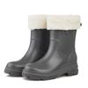 Women's Mid-calf Rain Boots Outdoor Fashionable Non-slip And Comfortable Can Be Added With Cotton To Keep Warm In Autumn Winter