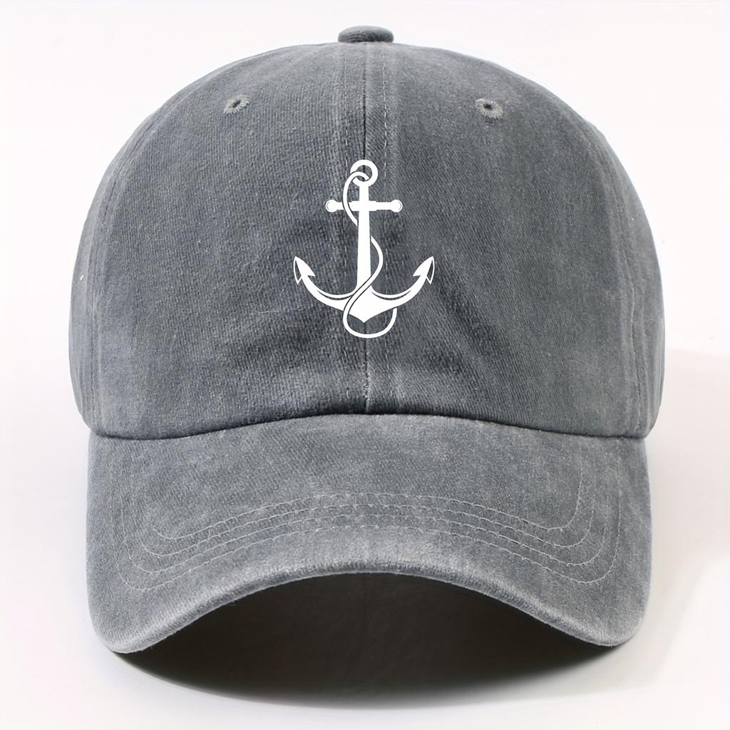 Fashionable Baseball Cap with Anchor Pattern Unisex Easy And Casual for Outdoor Activities Vintage Style Dad Hat