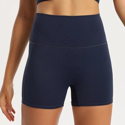 Damen Sommer High Waist Yoga Shorts Schwarz Stretch Fitness Workout Leggings