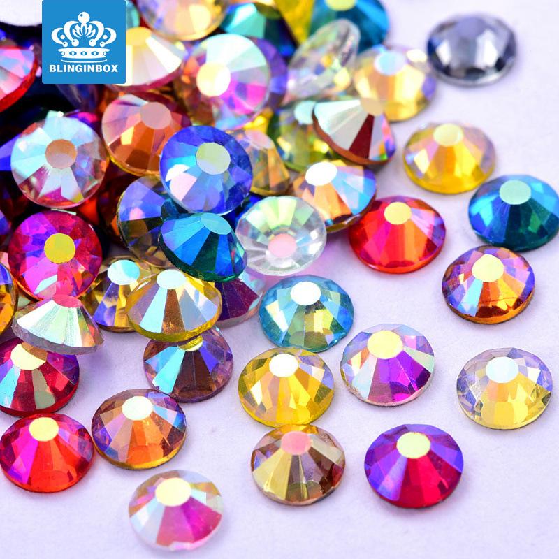 Nail Art Rhinestone Crystal Glass Accessories Diy Flat-Bottomed Drill, Mobile Phone Case Colorful Guomao A Diamond Accessories Accessories Accessories