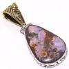 Natural Boulder Opal 925 Solid Sterling Silver Gift Tow Tone Pendant 2.40" S1U47