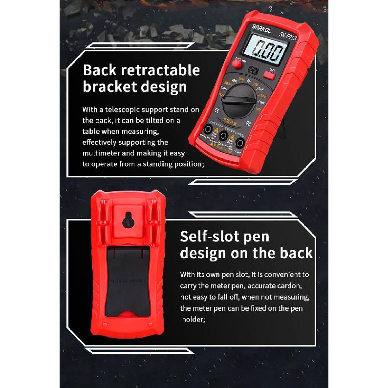 SK-6013 Digital Capacimeter Professional Capacitance Meter 20000uf Capacitor Tester 1999 Counts Electrician Multimeter