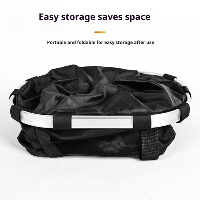 Bicycle Folding Basket Outdoor Handheld Road Bike Large Capacity Front Bag