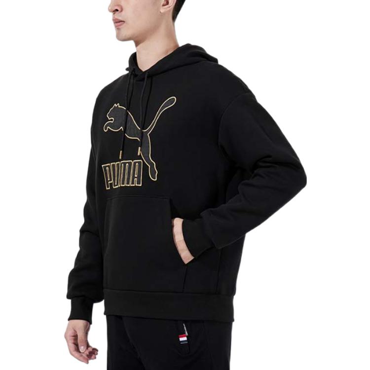 PUMA POWER Sweatshirts Men's Black Hooded Moderate Regular 534408-01
