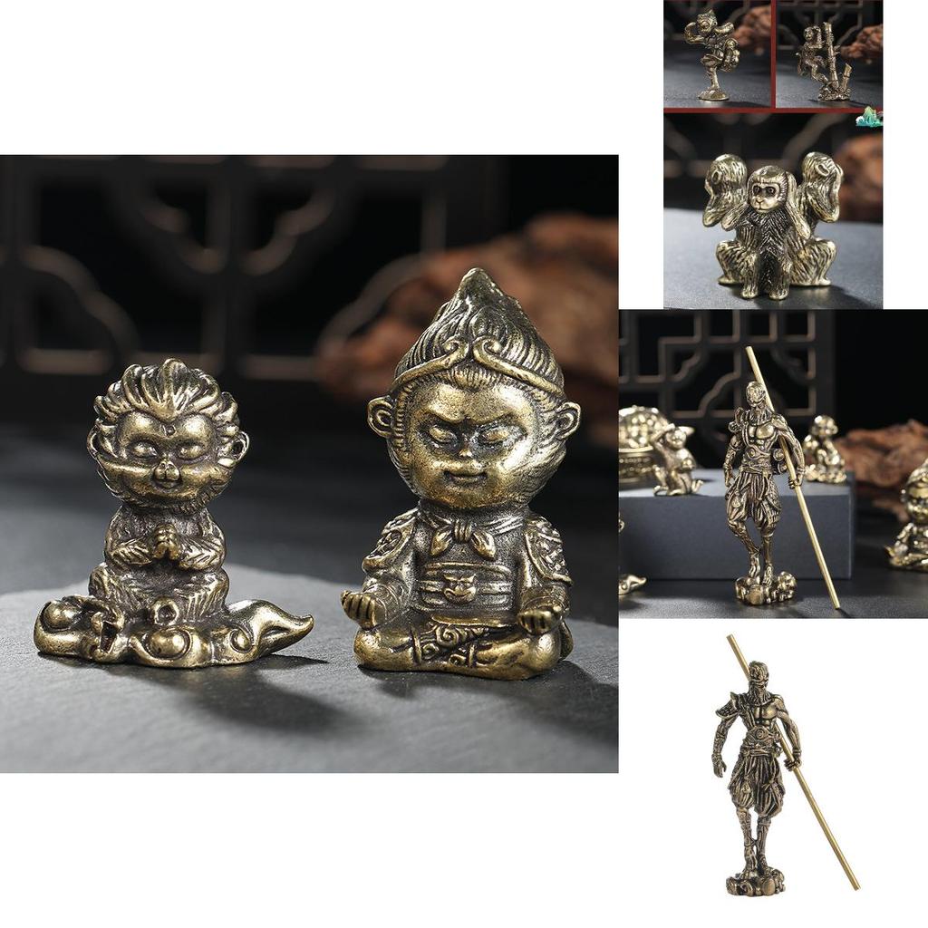 Kreativ Retro Solid Brons Apgdekoration Perfekt För Festivaler Och Gåvor