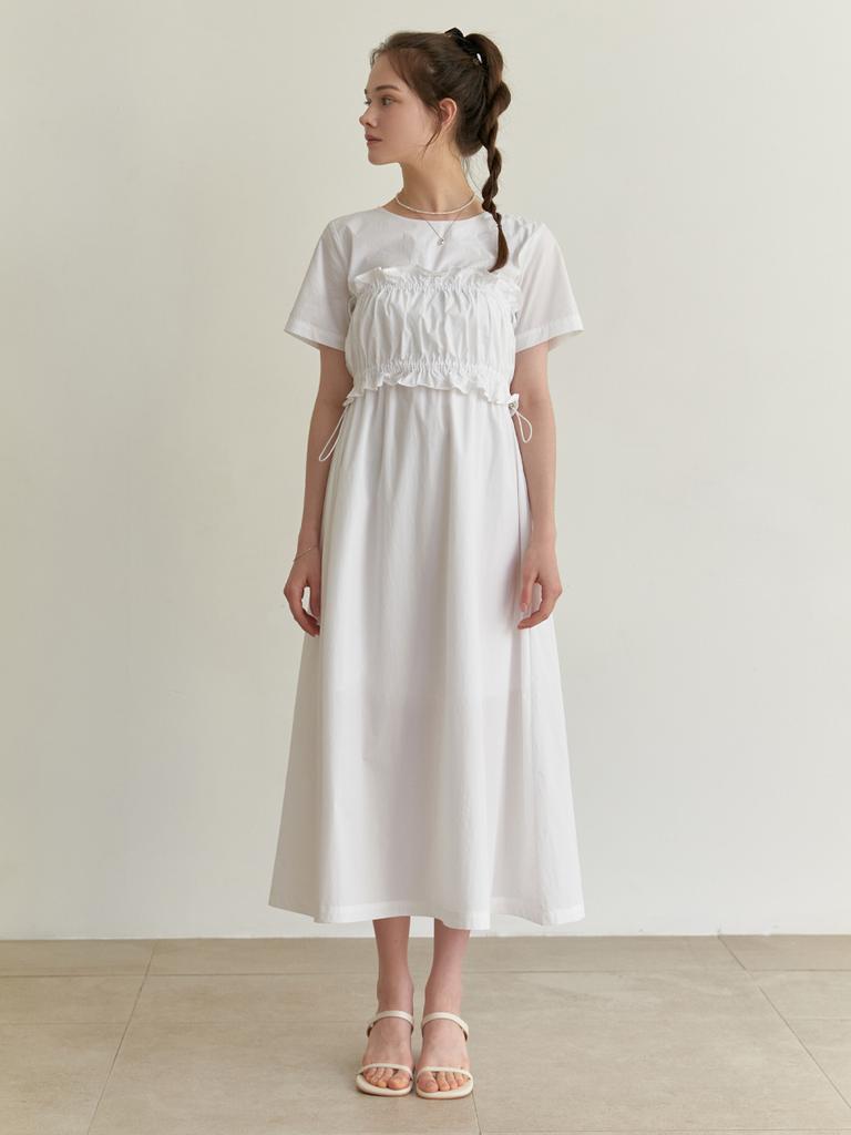 Liel Flavor Layered Set Dress (White)