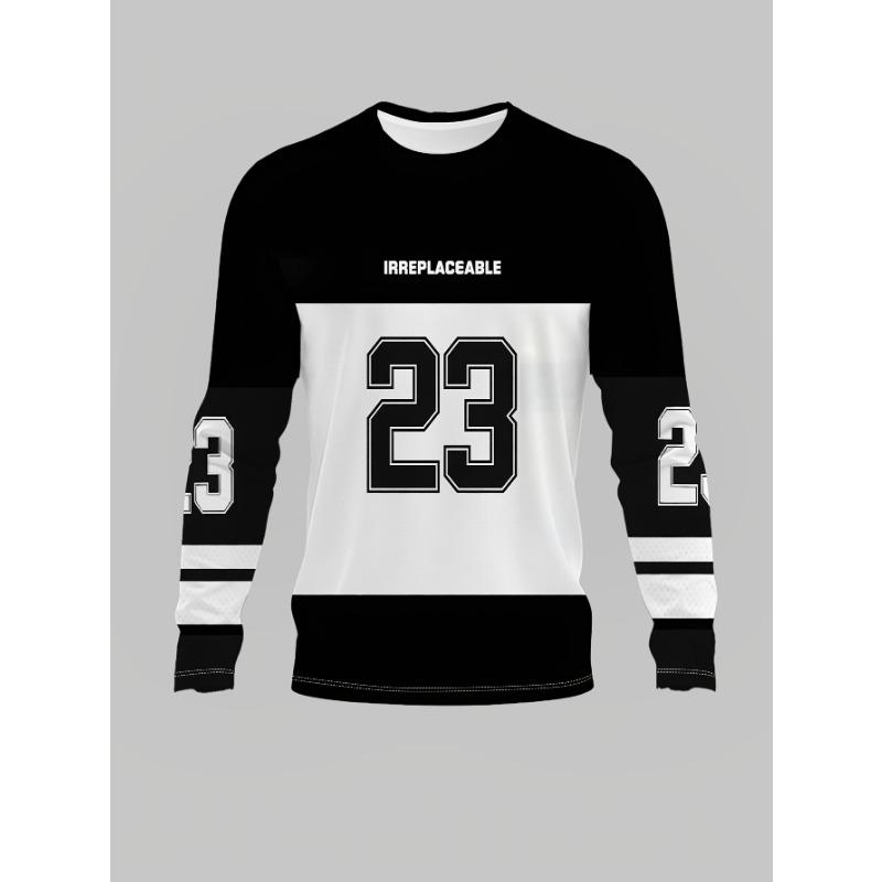 Men'S Casual Athletic Style Classic Round Neck Long Sleeve T-Shirt, Regular Fit, Daily Comfortable Outfit, Men'S Long Sleeve