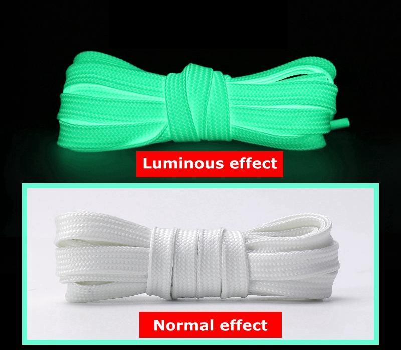 Luminous Shoelaces Athletic Sport Flat Canvas Shoe Laces Glow In The Dark Night Color Fluorescent Shoelace Shoe Accessories