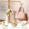 1/2Pcs Coat Hook Brass Retro Gold Bow-Shape Decorative Hook Wall-Mounted Clothes Rack for Home Bathroom Bedroom Towel Hooks