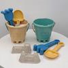 Sand Toys For Kids Large Sand Shovel Beach Bucket Sand Digging Tool 5 PCS Travel Toy Summer Outdoor Party Toy Great Holiday Gift