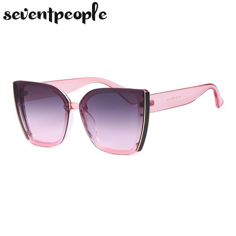 Oversized Cat Eye Sunglasses Women Big Frame  Luxury Brand Fashion Square Sun Glasses for Ladies Retro Trendy Cateye Eyewear