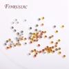 2/2.5/3/4/5/6MM Round Seamless Beads 14K Gold Plated Metal Smooth Spacer Beads For Bracelet High Quality DIY Jewelry Accessories