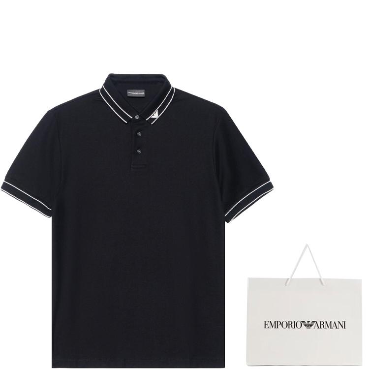 EMPORIO ARMANI Polo Shirt Men's Black 3D1FM4-1JCYZ-0068