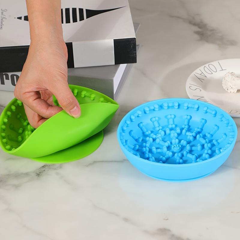 Slow Food Bowl Feeder Pet Bowl Tableware Anti-tip Pads Suction Cups Slow Food Basins Plates Massage Licking Dog Food Bowl
