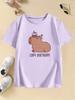 Fashion Kawaii Capybara Birthday T Shirts Kids Childrens Tshirt Boys Girls Summer Spring Casual Top Tee Shirt