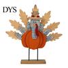 Desktop Figurine Decorations Thanksgiving Turkey Decoration, Wooden Standing Ornament, Autumn Tabletop Gift Souvenirs Centerpiece for Fall Harvest