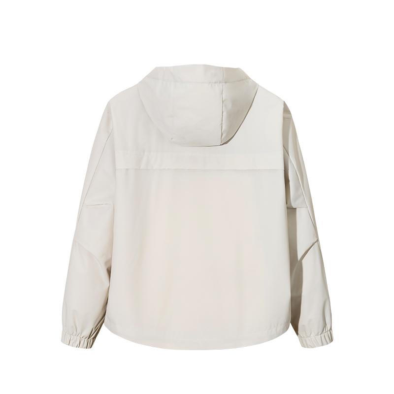 Anta Jednokolorowa rozpinana bluza z kapturem, wszechstronna, casualowa, luźna kurtka damska 162537611N-5