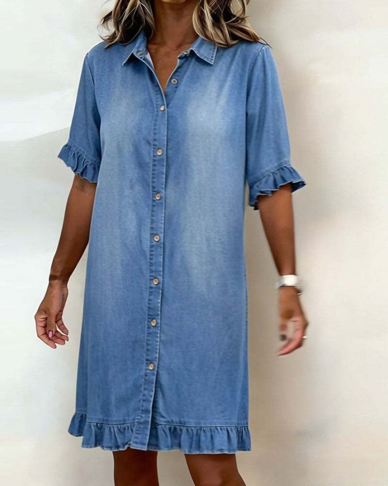 2026 European and American spring and summer new fungus edge shirt skirt