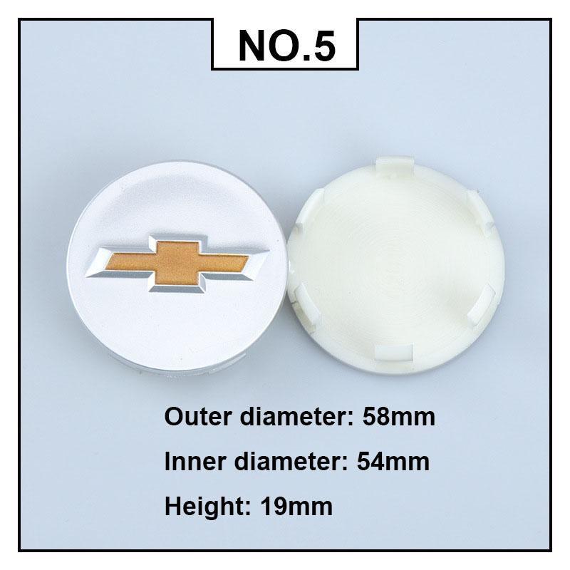 4PCS Car Wheel Center Covers Hub Caps Badge for Chevrolet Malibu AVEO Corvette CRUZE EQUINOx IMPALA LACETTI TRAX ORLANDO Sail