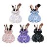 Boîte de rangement pour pinceaux de maquillage Forme de robe de princesse Porte-stylo imprimé en 3D