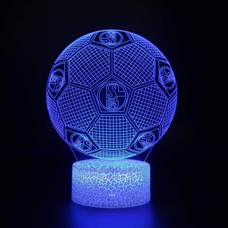Five Major Leagues Football Club Team Standard 3D Night Light LED Colorful Touch Remote Control Night Light