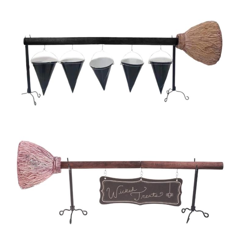 

Подставка для шляпы ведьмы на Хэллоуин, стойка для вывесок со съемной корзиной, изделия из смолы, дропшиппинг