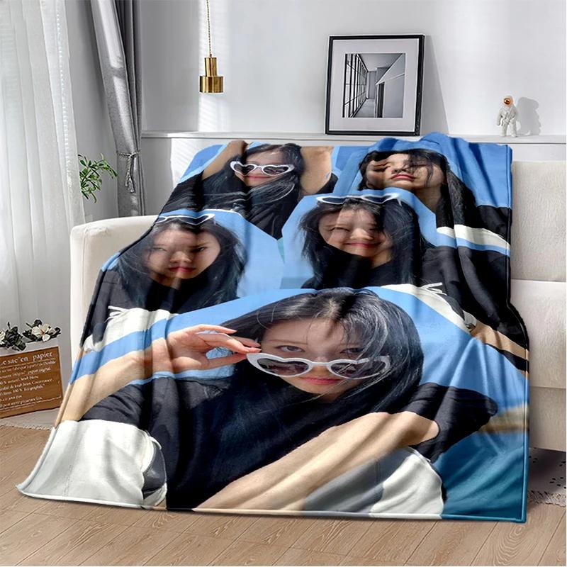 3D KPOP ITZY Star Soft Plush Blanket,Flannel Throw Blanket for Living Room Bedroom Bed Sofa Cover Gift