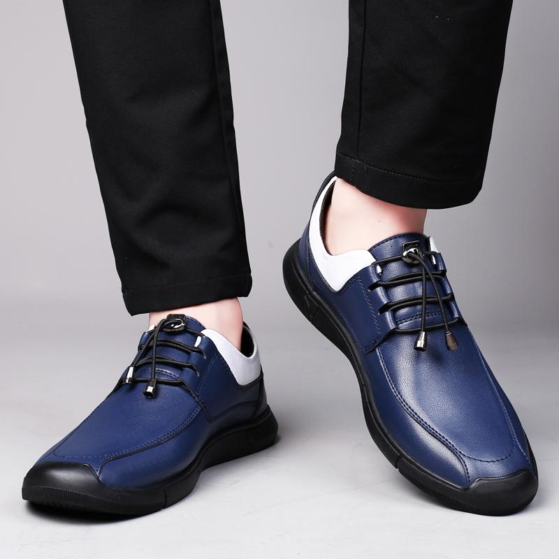2024 Breathable Leather Loafers Men's Summer Shoes Driving Shoes Skateboard Casual Sneakers Sneaker Hand-stitching Their Flat