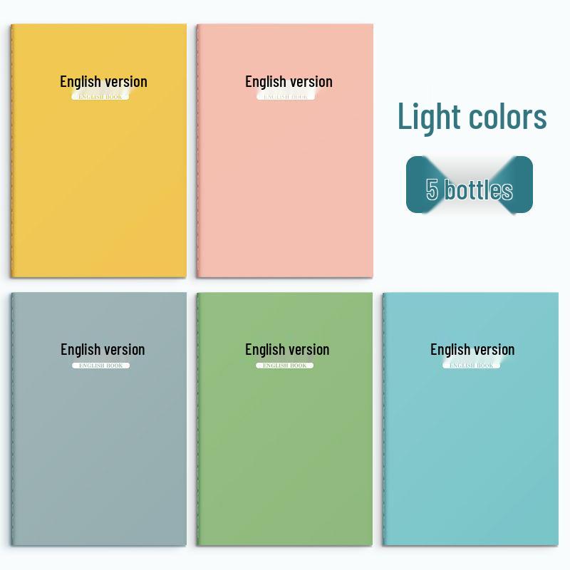 English Writing Notebook: Thickened Macaron Colors for Third Graders, High-Quality Homework Paper